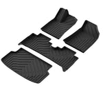tapis sol voiture noir rayures diagonales surface rugueuse moderne résistant poignées compartiments rangement