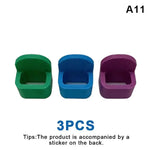 rangements ciseaux adhésifs polyvalents broderie outils plastique jaune bleu vert rouge noir moderne imprimé