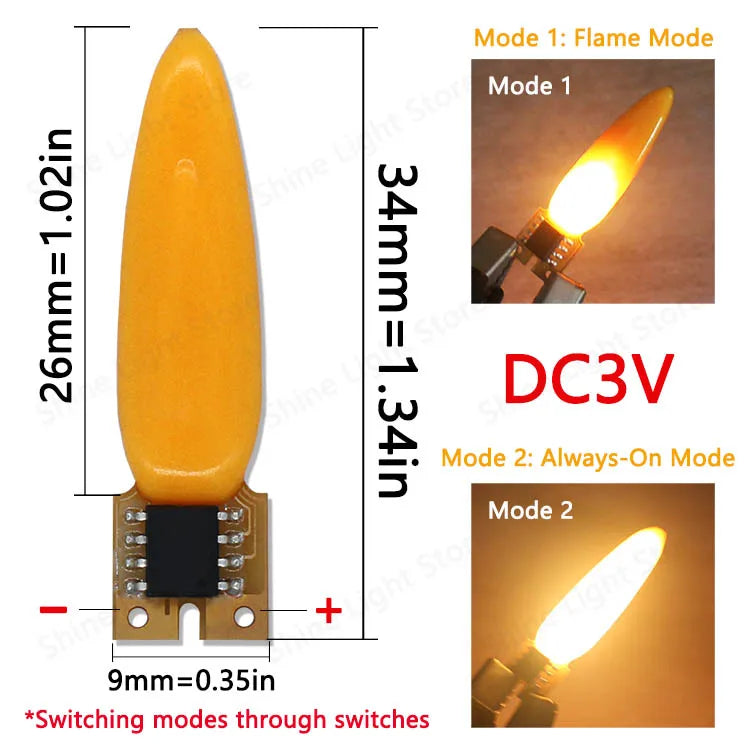 lampe led flash orange moderne adhésif 3v 1800k décoration anniversaire camping restaurant