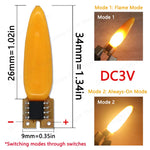 lampe led flash orange moderne adhésif 3v 1800k décoration anniversaire camping restaurant