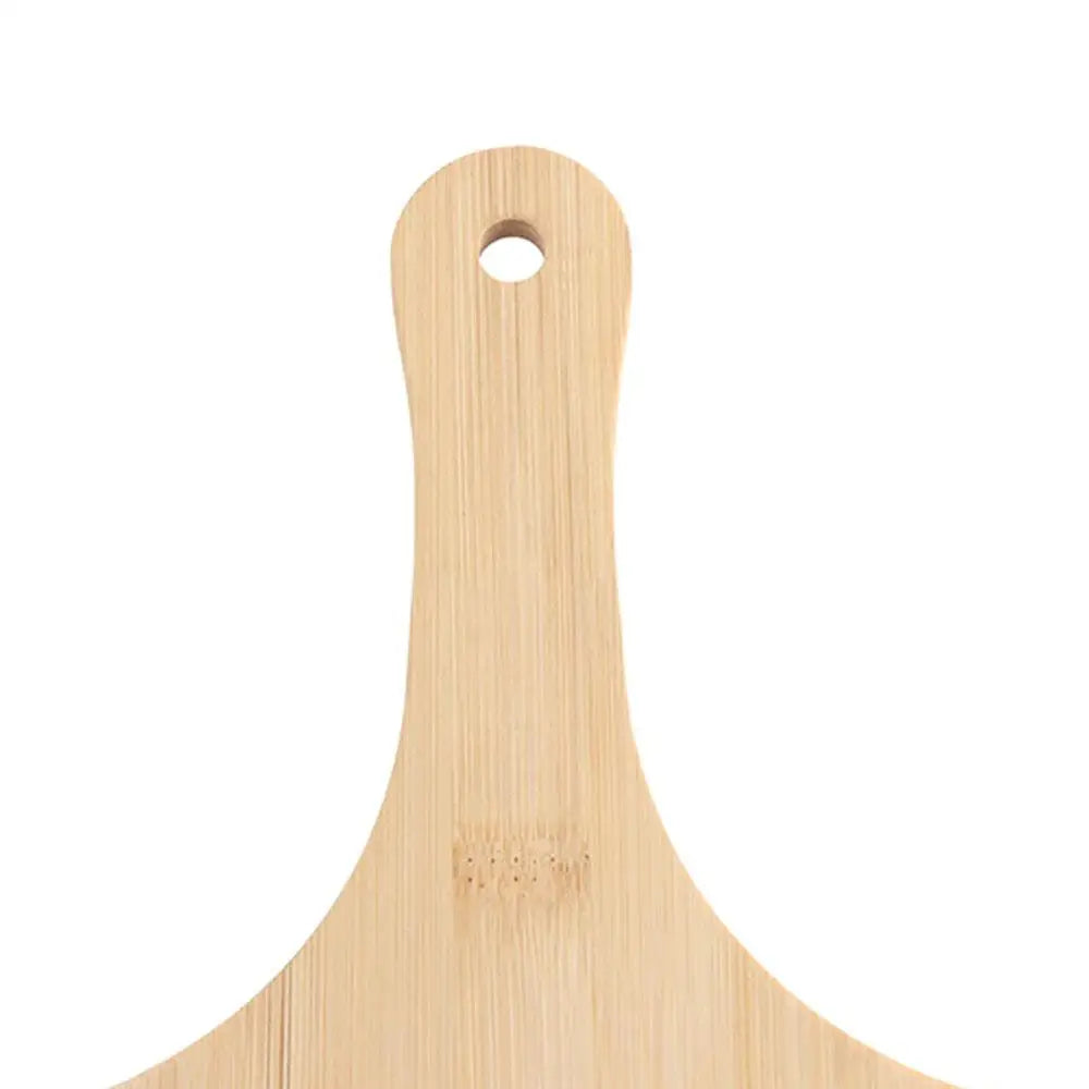 plaque pizza bois clair manche lisse trou durable rustique cuisine italienne