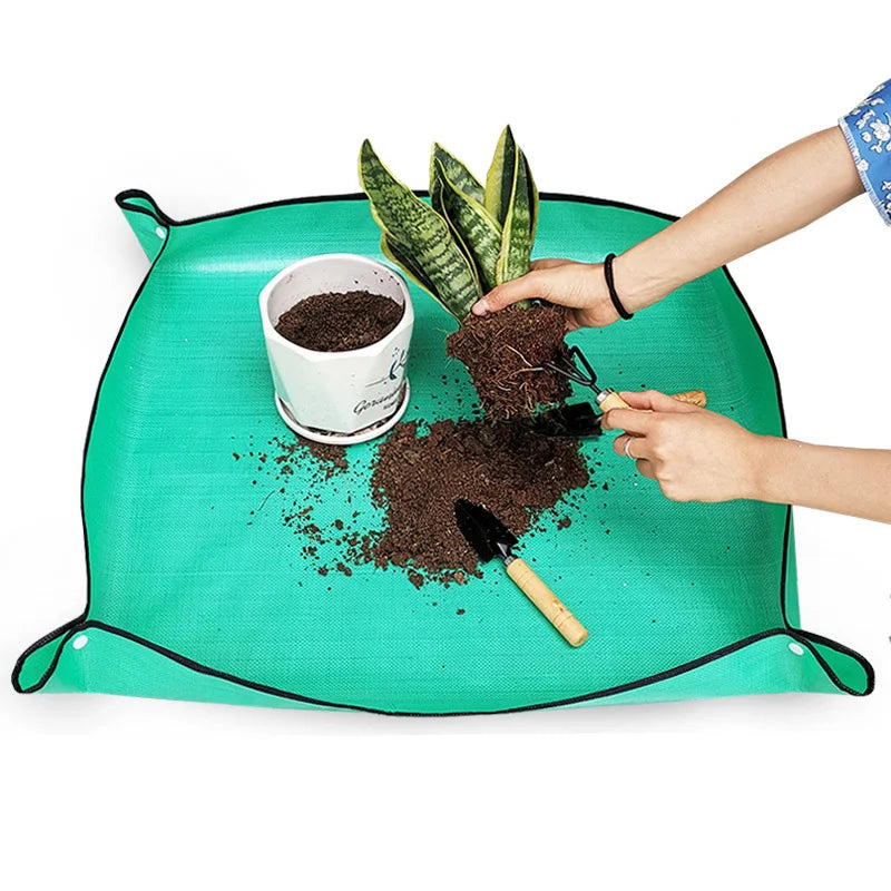 tapis jardinage vert moderne tissé outils plante pot 100cm 100cm