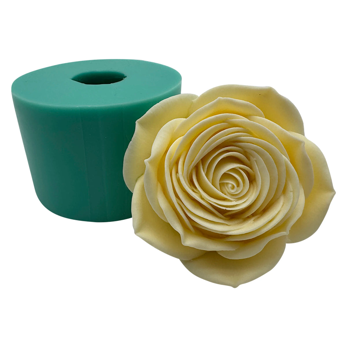 moule silicone savon cire bougie fleur rose réaliste non toxique alimentaire doux flexible artisanal