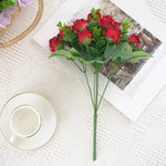 Bouquet artificiel roses feuilles eucalyptus decoration mariage anniversaire intérieurextérieur classique festive