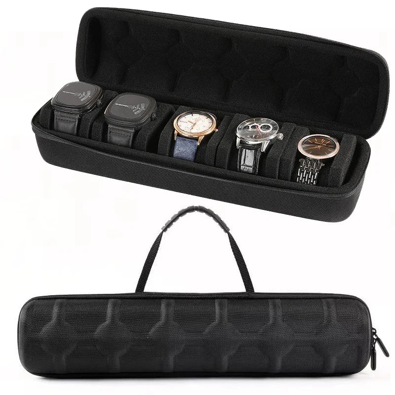 boîtes rangement montres velours noir moderne 10 slots zipper travel case organisateur watch storage