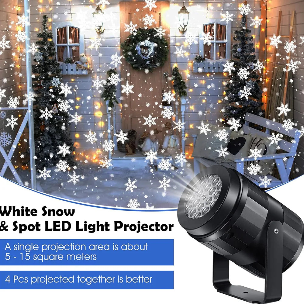 projecteur led flocons neige noël usb moderne tringle chambre salon