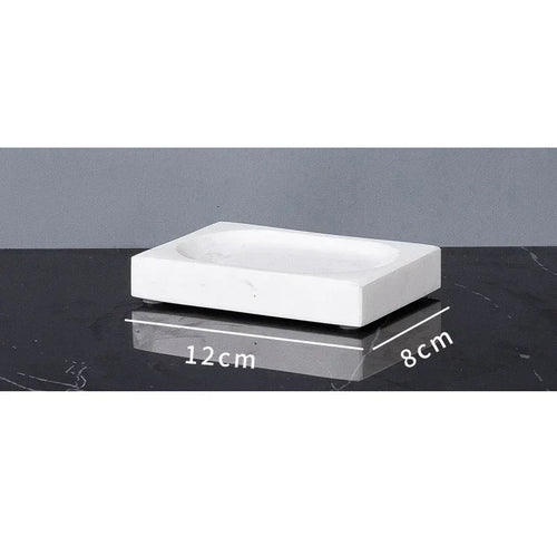 ensemble accessoires salle bain marbre blanc doré distributeur savon porte brosse savon