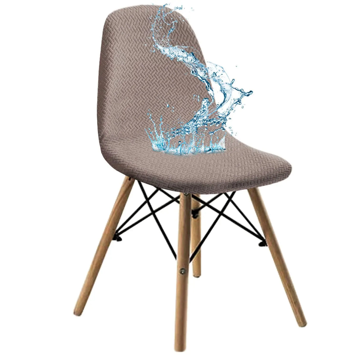 housse chaise jacquard elasthanne polyester moderne vert beige bleu marine noir gris marronpaque minimaliste