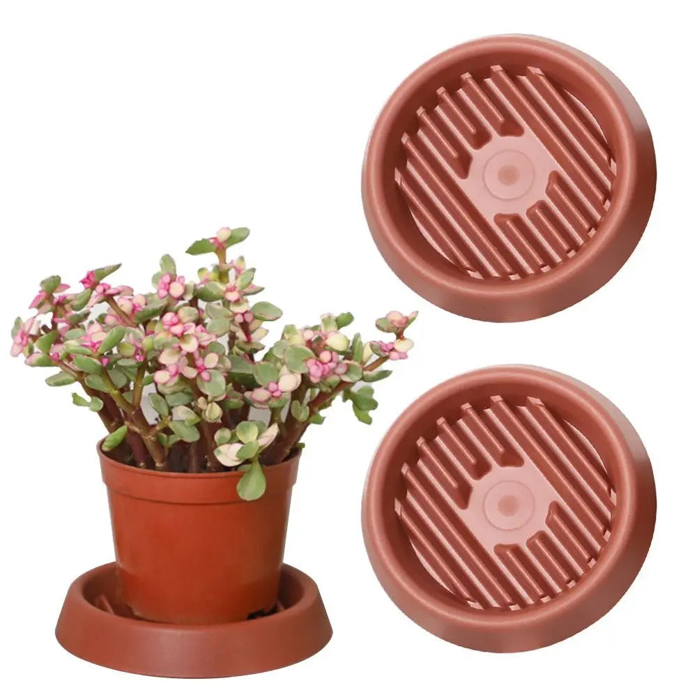 supports pot moderne rayures marron différents diamètres 7cm 9.5cm 12cm 15.5cm durable plantation fleurs