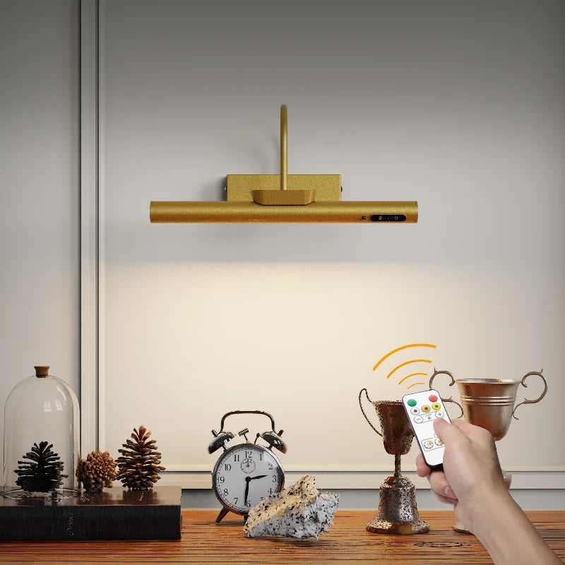 lampe led murale rechargeable or moderne vis fixe éclairage quotidien aluminium batterie 4000mAh contrôle