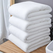 Grande serviette de bain blanche en coton épais 100x200cm pour salle de bain luxueuse