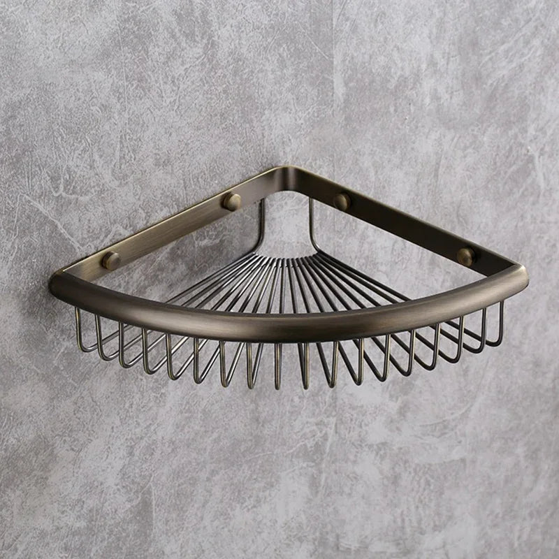 panier d'angle salle bain or rose chrome fileté moderne vis fixation produits