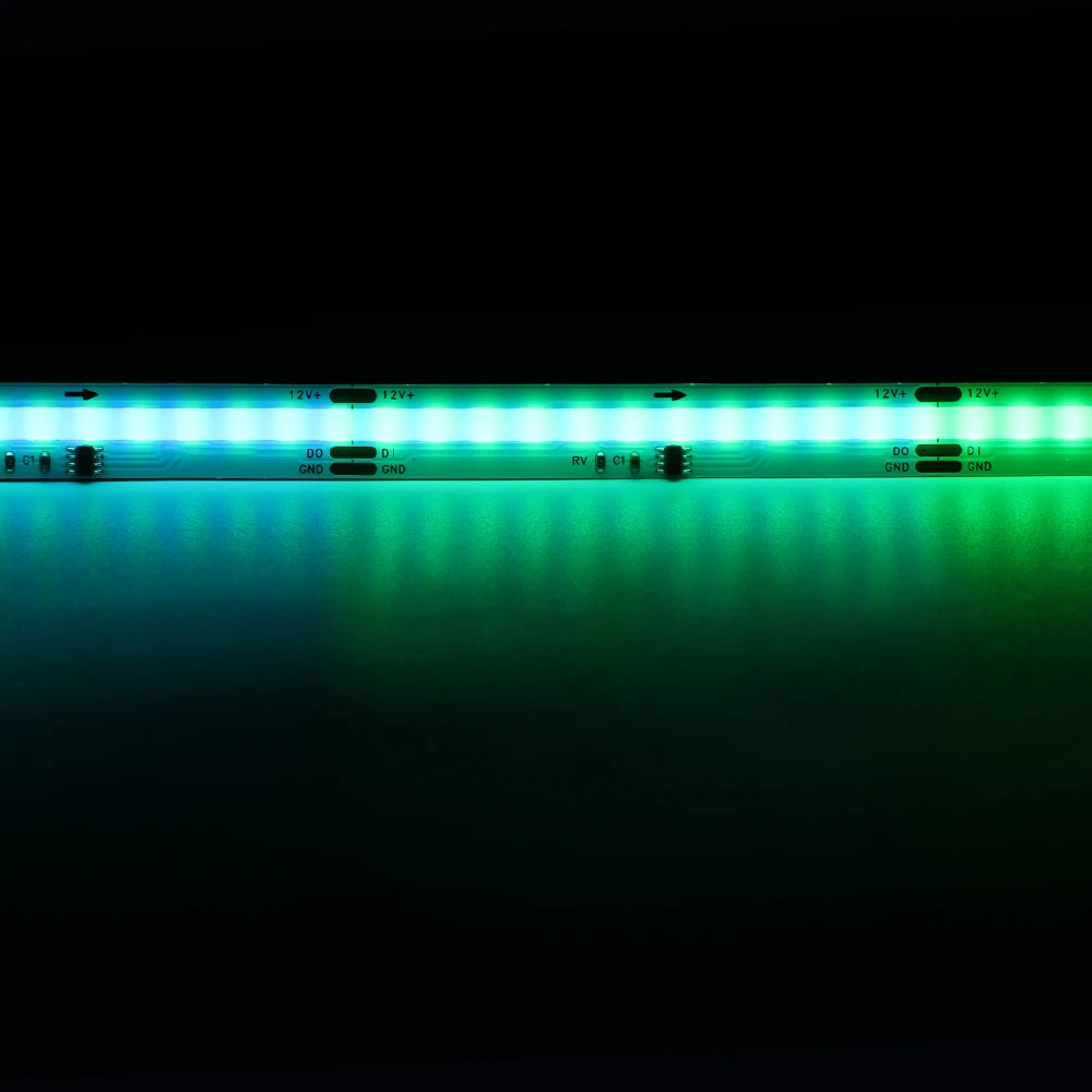 ruban led blanc moderne adhésif 12v 24v spi rgb ic 572leds/m 30000hrs