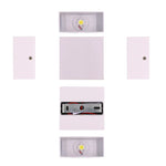 applique murale led moderne noir blanc surface mate 10cm 10cm 5cm minimaliste fixée mur