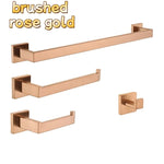 accessoires salle bain or rose moderne porte serviettes mural fixations métal