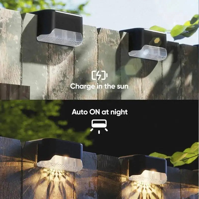 lampes solaires led étanches noires 16pcs moderne clips balustradeextérieur autonomes