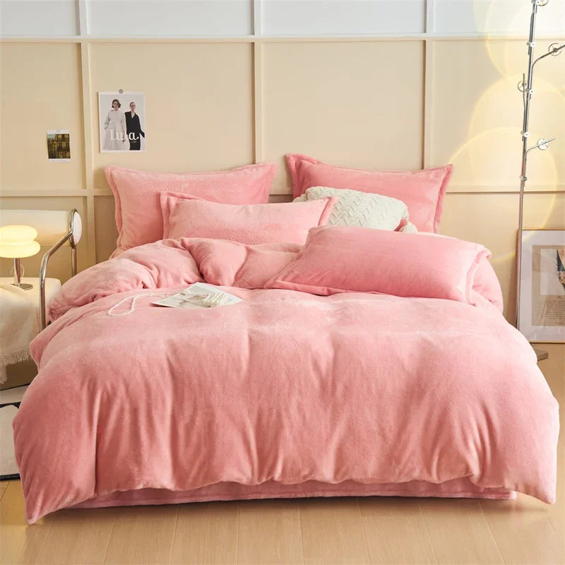 Housse de couette flanelle blanche confortable
