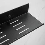 étagère murale noire adhésive aluminium moderne salle bain 20cm 30cm 40cm 50cm cosmétiques brosses