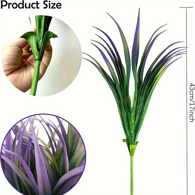 plantes artificielles herbes vertes feuilles pointues modernes extérieures intérieures résistantes uv exposées fêtes prénuptiales