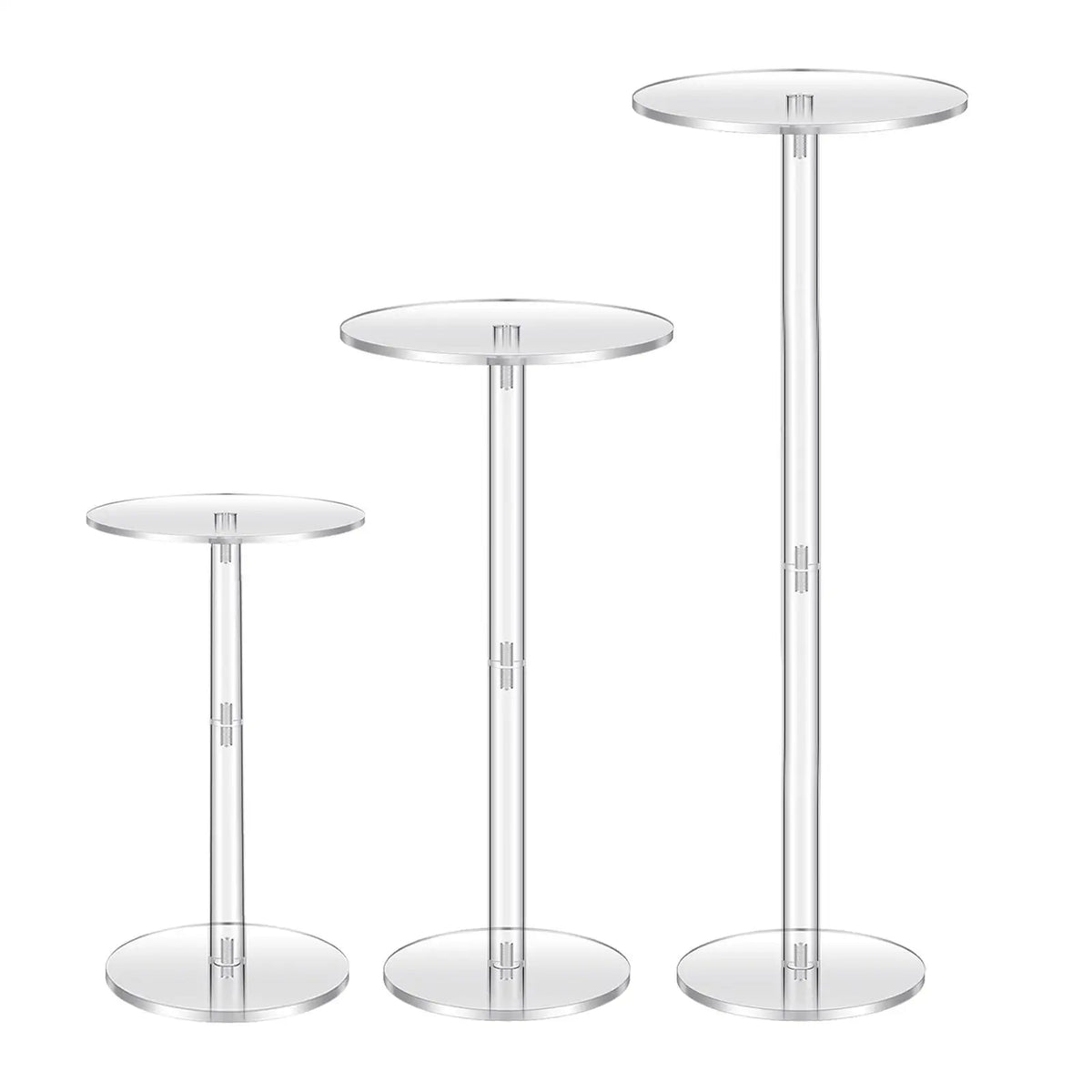 support table transparent moderne colonne ronde vase acrylique décoration mariage anniversaire événement festive