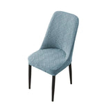 housse chaise gris rose motif géométrique moderne adhésif élastique polyester coton