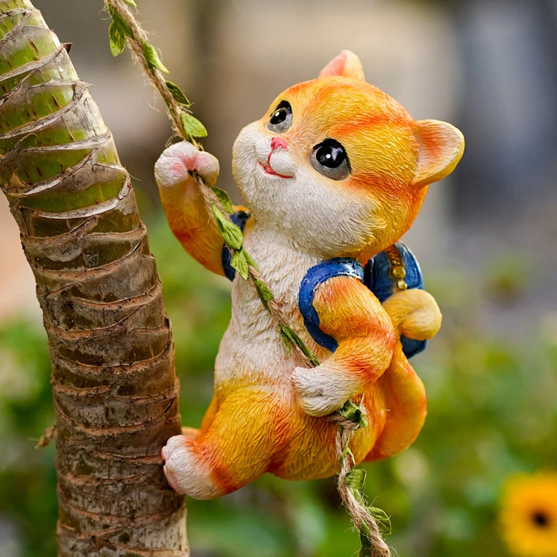 figurine lapin résine orange blanc peluche panier pommes décoration intérieure extérieure balcon jardin