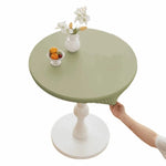 housse table moderne 60cm 80cm vert clair bleu beige élastique polyester resistant