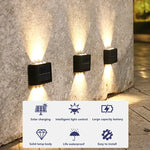 lampe murale solaire moderne led noire panneau solaire blanc diffuseurextérieur ip65 étanche