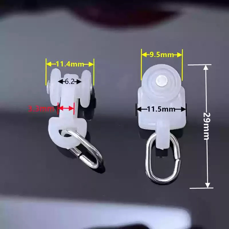 anneau métallique rondelle plastique clips rideau blanc noir rail rideau