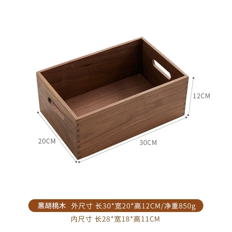 boîte rangement multi compartiments marron foncé moderne stylos télécommandes clés pistaches noix cajou