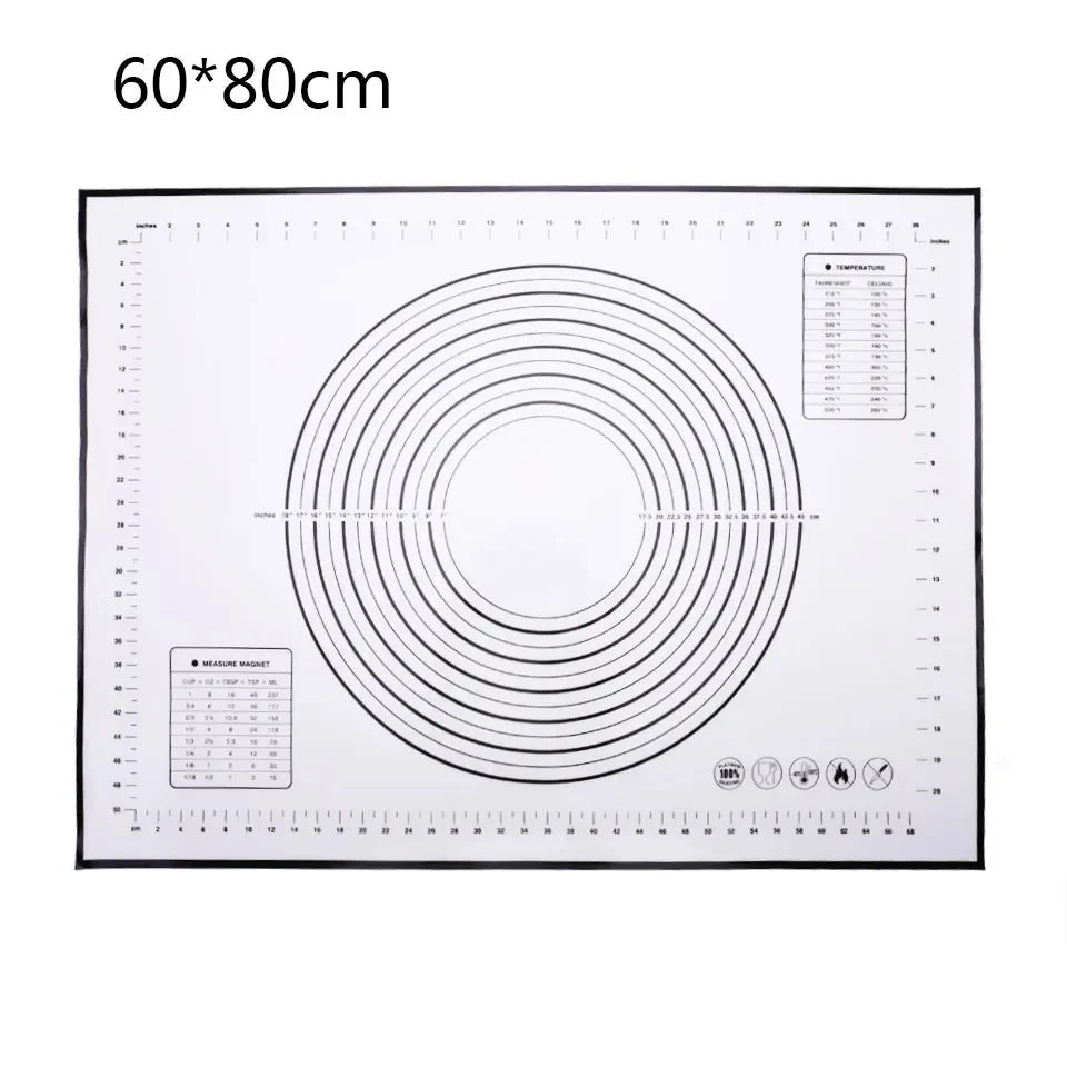 tapis pâtisserie silicone violet blanc dessins pâtisserie pratique rouleaux sucre pâte four
