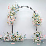 décoration événement arches fleurs artificielles romantique mariage baby showerintérieur pastel