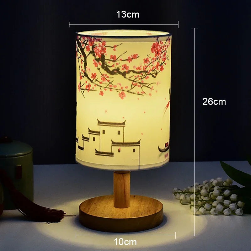 lampe table moderne fleurs bois blanc rose blanche chambre coucher interrupteur tactile sécurité certifications