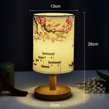 lampe table moderne fleurs bois blanc rose blanche chambre coucher interrupteur tactile sécurité certifications