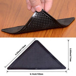tapis anti dérapant triangle caoutchouc noir adhésif salle bain respectueux environnement utilitaire