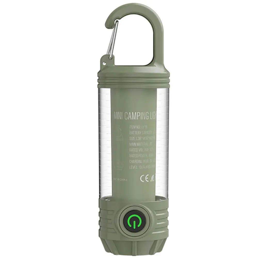 lumière portable camping vert olive verte filaments apparents utilitaireextérieur led rechargeable poche
