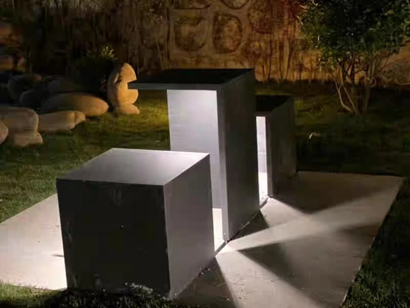 banc moderne gris foncé extérieur résistant l'eau luminaire ip65 led 7w aluminium