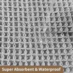 tapis sol coton gris clair maille relief moderne antidérapant absorbant doux salon salle bain