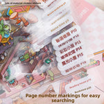 sticker book miniature scenes spiral binding colorful animal stickers creative journal supplies kawaii numbered