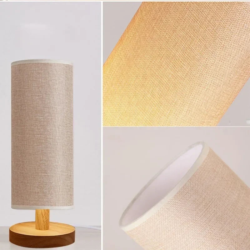 abat jour tissu texturé aspect lin table suspension moderne blanc beige clair marron foncé