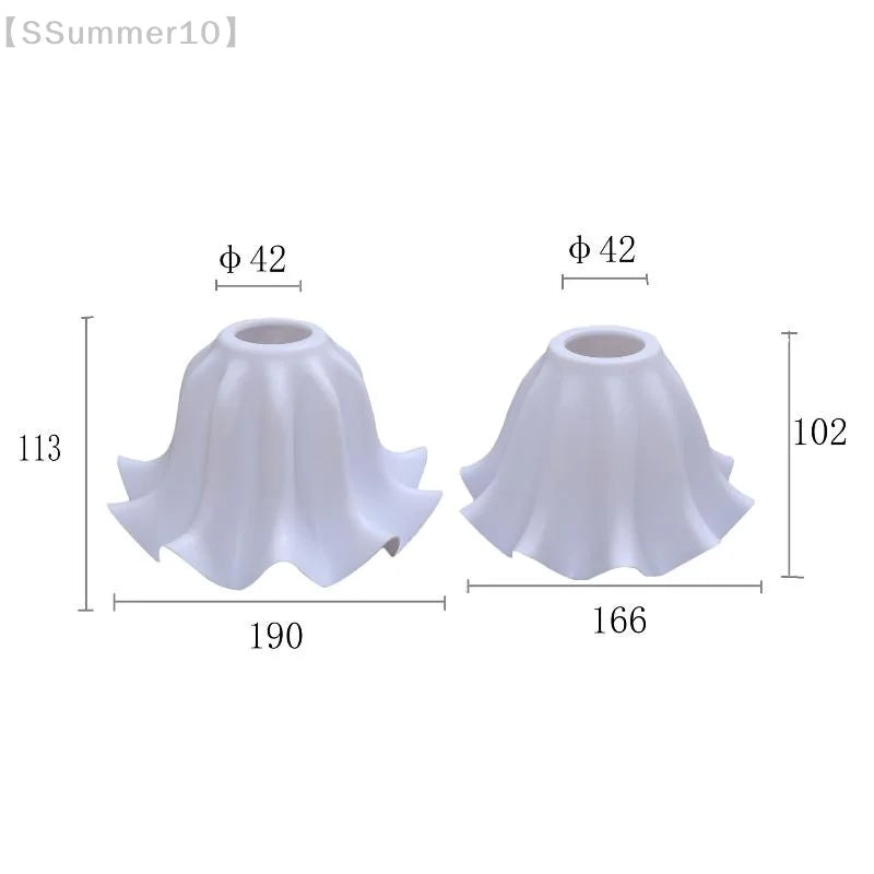 abat jour blanc plissé moderne opaque ø42 h113l190 e27 eclairage chambre salon