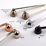 éteignoir snuffer acier inoxydable noir argent or cuivre bronze classique brillant antidérapant poignée boule
