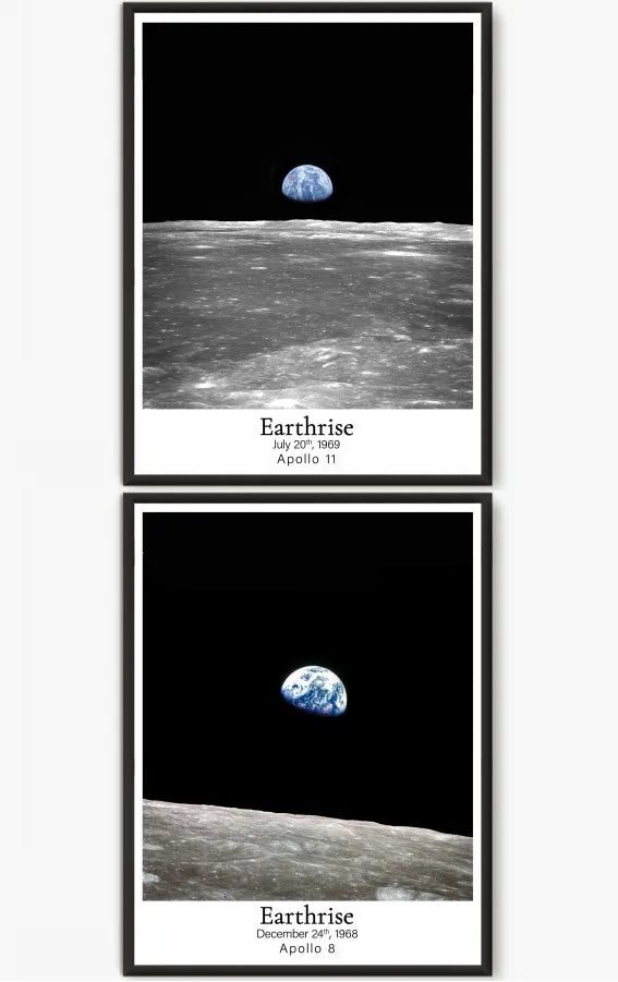 affiche impression Earthrise NASA Apollo 11 toile chambre salon enfant classic documentaire