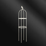 support plante grimpante structure circulaire plateaux horizontaux noir blanc moderne fonctionnel jardin fleur vigne