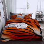 ensemble literie moderne orange noir blanc rayures horizontales 100 polyester simple king size queen