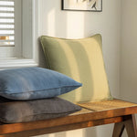 housses coussins chenille 45x45cm beige vert bleu gris texturées moderne opaques fixation invisible