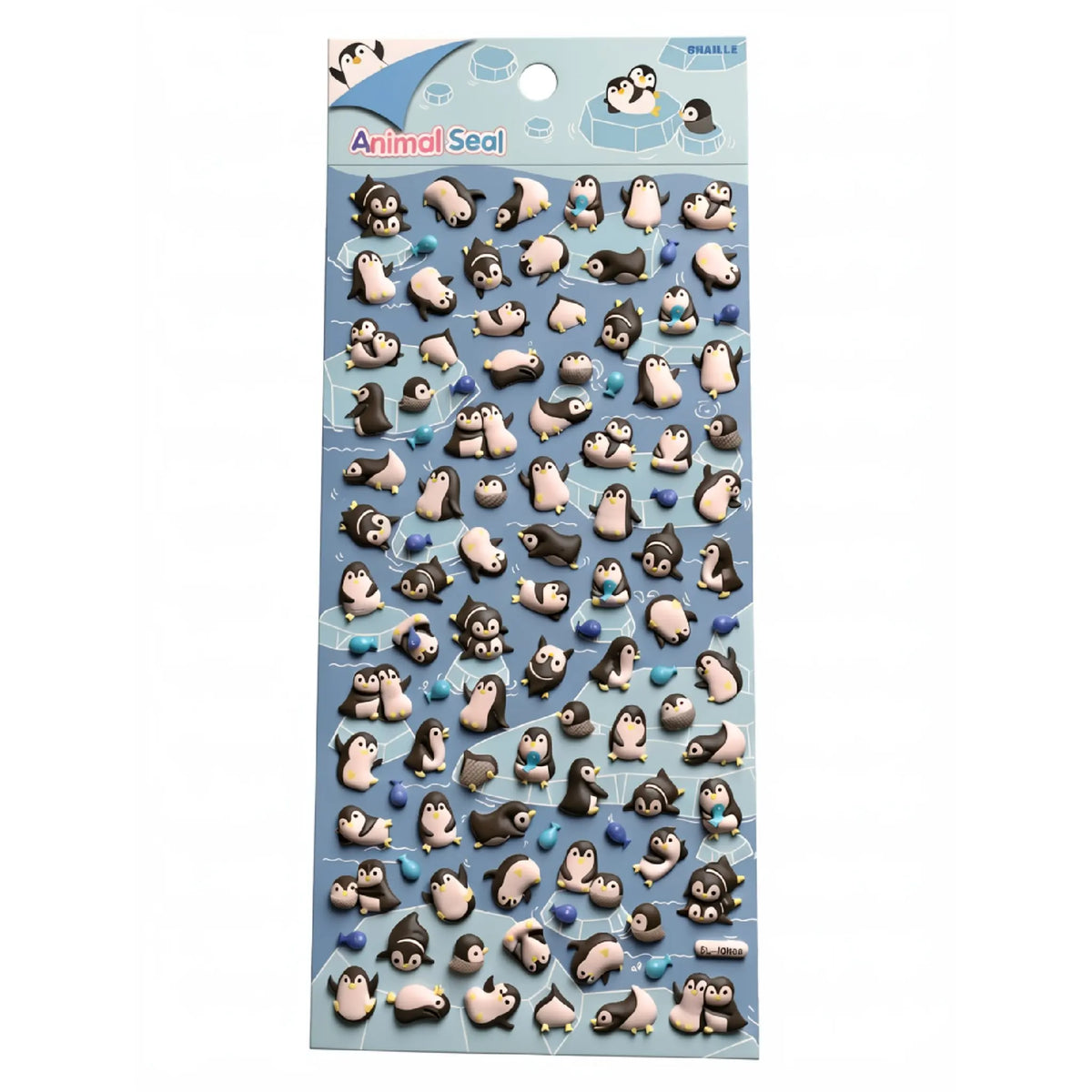 autocollants mignons pingouins 3d adhésifs cartoon bleu noir blanc animaux journaux diys enfants adolescents