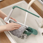 étagère cuisine pliable moderne adhésive vert blanc grille tissu bleu gris sponge toothbrush organizer