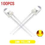 ampoules led transparentes 5mm blanc rouge jaune bleu vert 100 pièces haute qualité