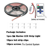 ruban led 5m blanc moderne étanche 12v télécommande clips vis